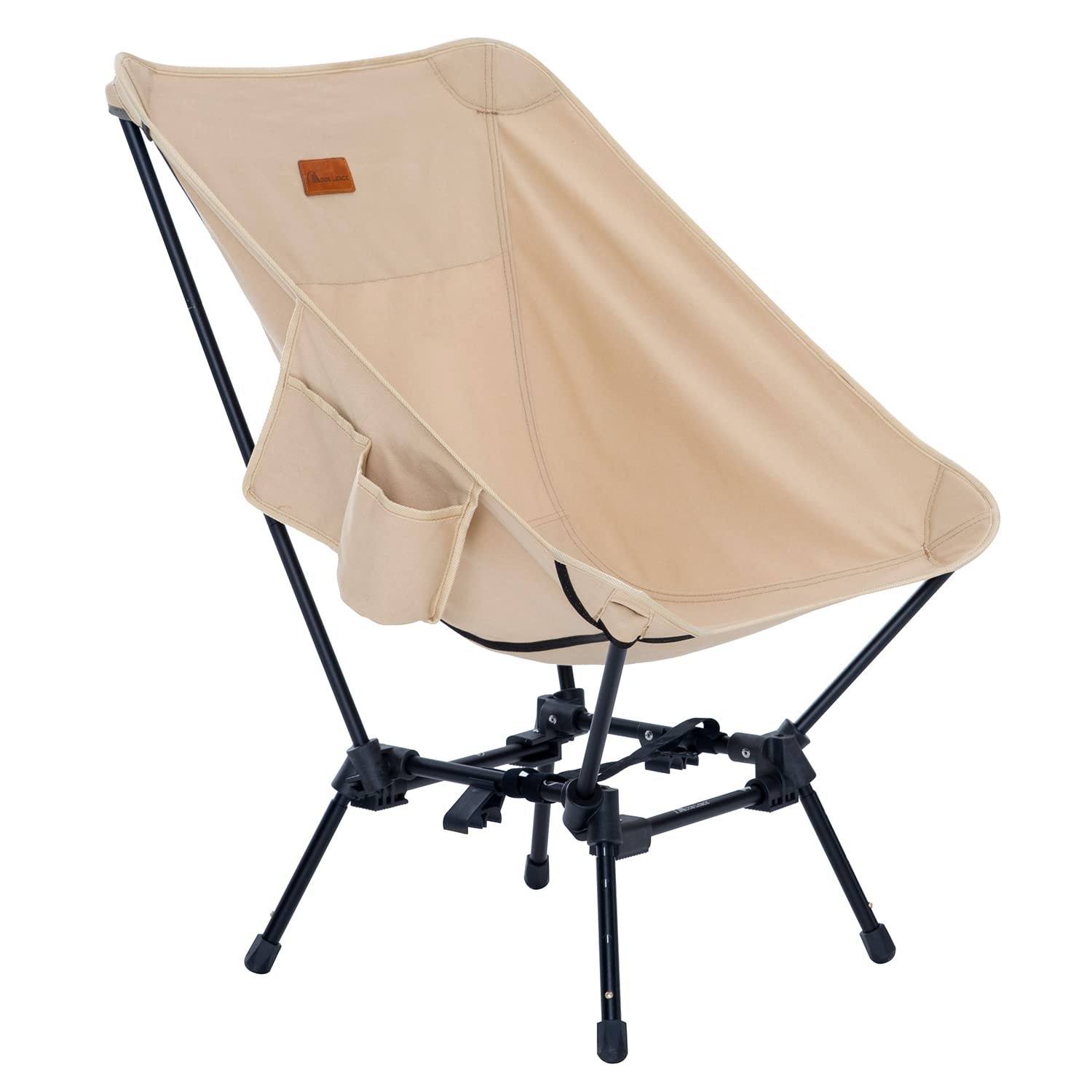 MOON LENCE Уличный стул Allstyle, широкий стул из хлопка, устойчивый к искрам, 4 уровня, регулируемая высота, регулируемый угол наклона, высокая спинка, стул для кемпинга, наземный