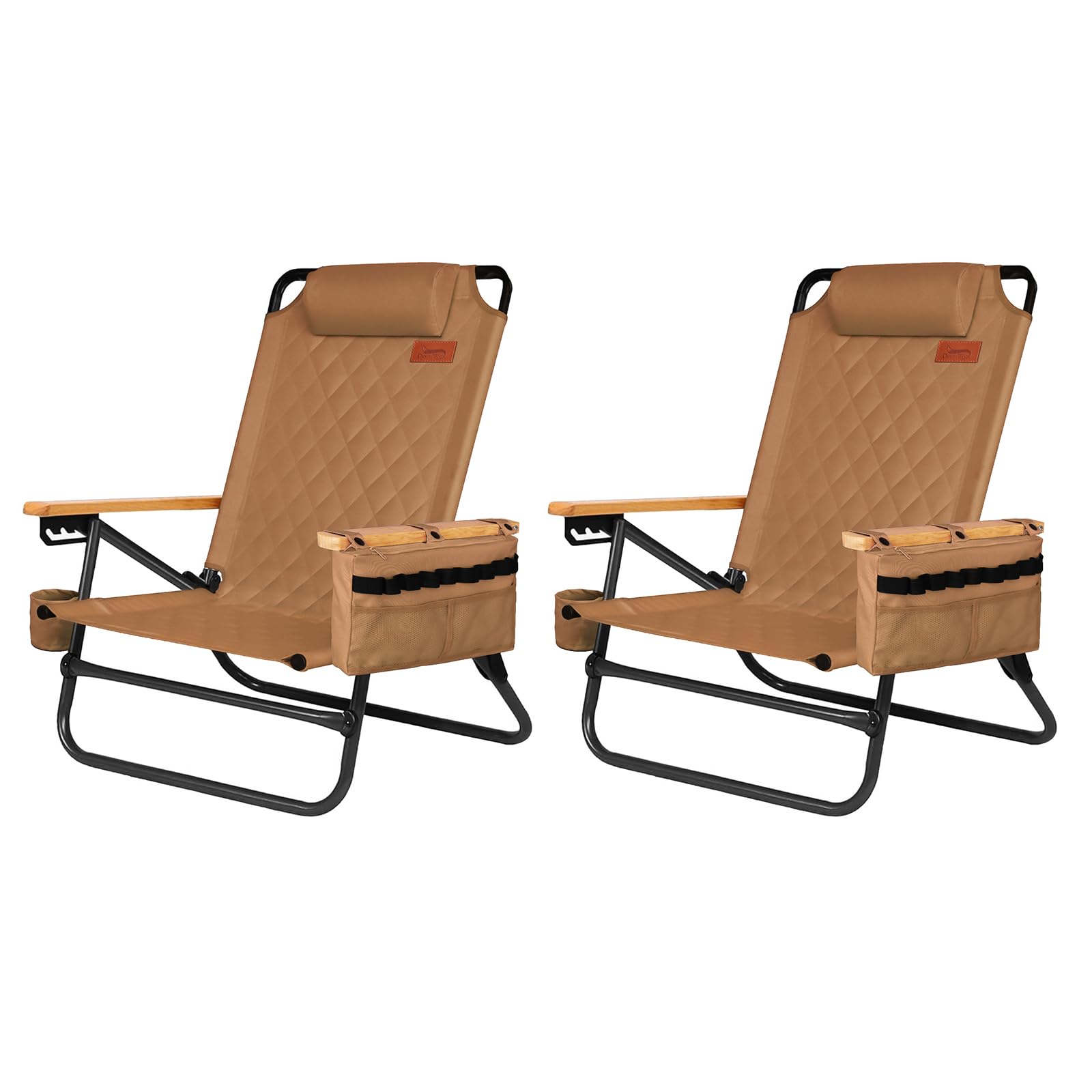 DesertFox Кемпинг Откидывающийся Уличный Спинка Угол Регулируемый в 4 Низких Стулах с Охладителем Легкий Вместимость Для Стула STTJBB, Стул, Стул, Уровни,
