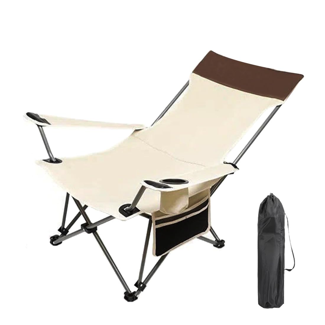 Уличный С крышкой Портативный Складной Раскладной Регулируемый угол Сумка для стакана Для грузоподъемности Хаки Стул, Вниз, Стул, Стул, Спинка, Регулировка,