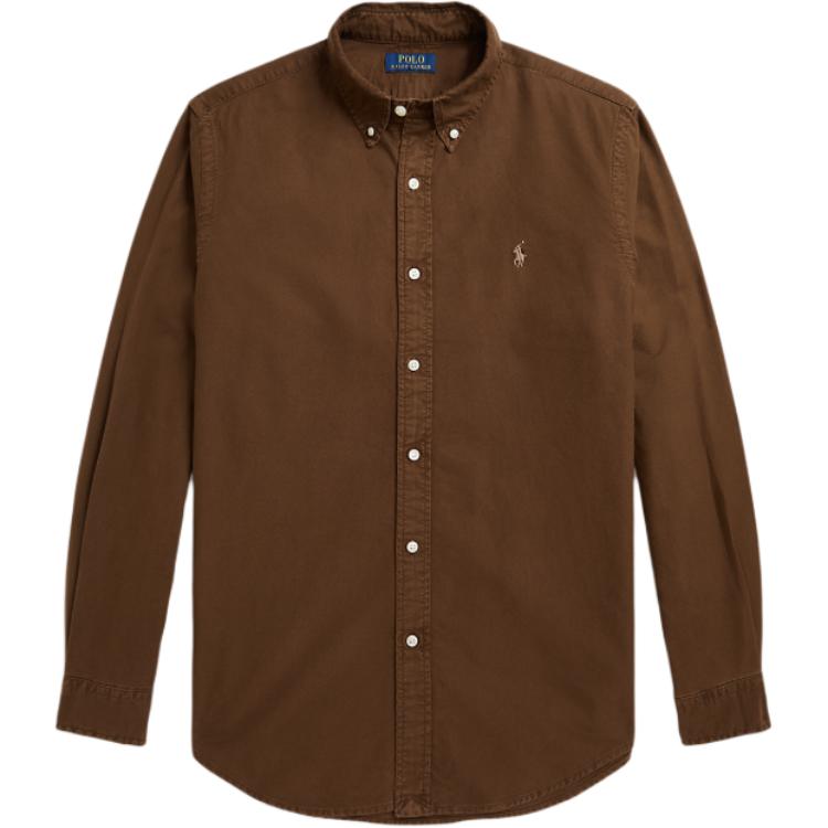 Polo Ralph Lauren Logo Embroidered Polo Shirt Men Shirts Brown MNPOWOV16823991200 XL