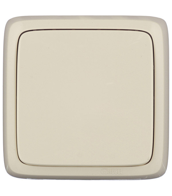 Выключатель Hegel Alfa одноклавишный накладной слоновая кость (ВА10-113-01)