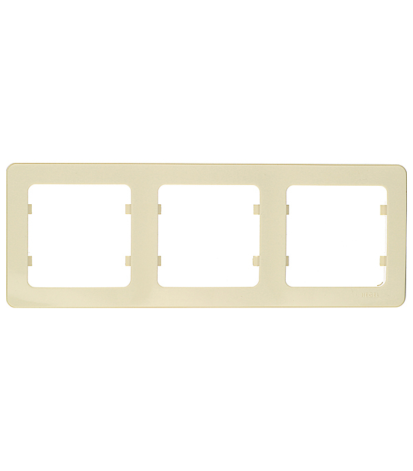 Рамка Hegel Master трехместная слоновая кость (Р403-01)